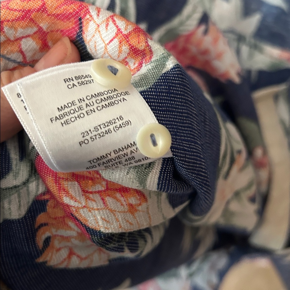 Tommy Bahama Men's XXL Linen Blend Barbados Breeze Beach‎ Coastline Long Sleeve - Picture 5 of 7